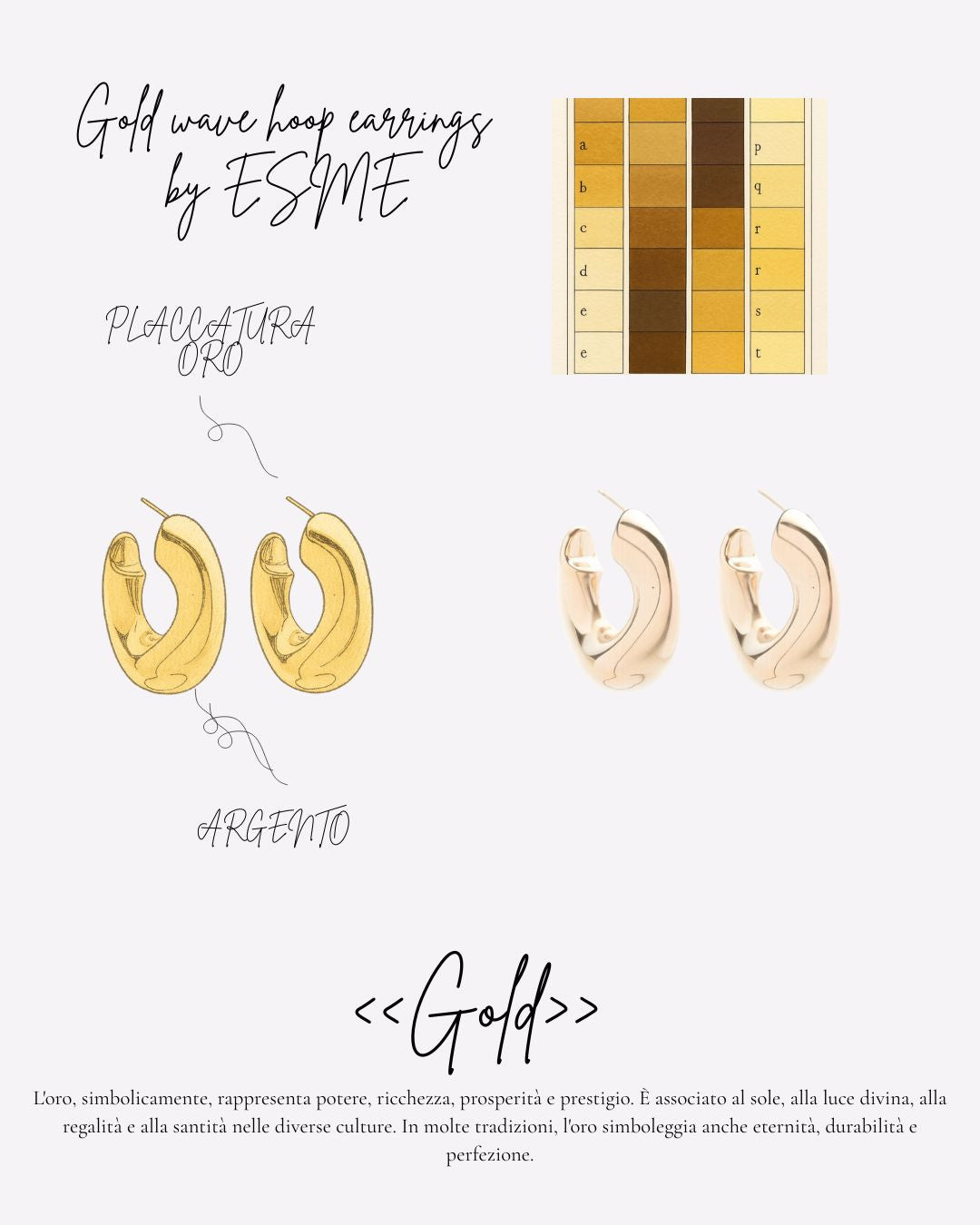 Gold Wave Hoop