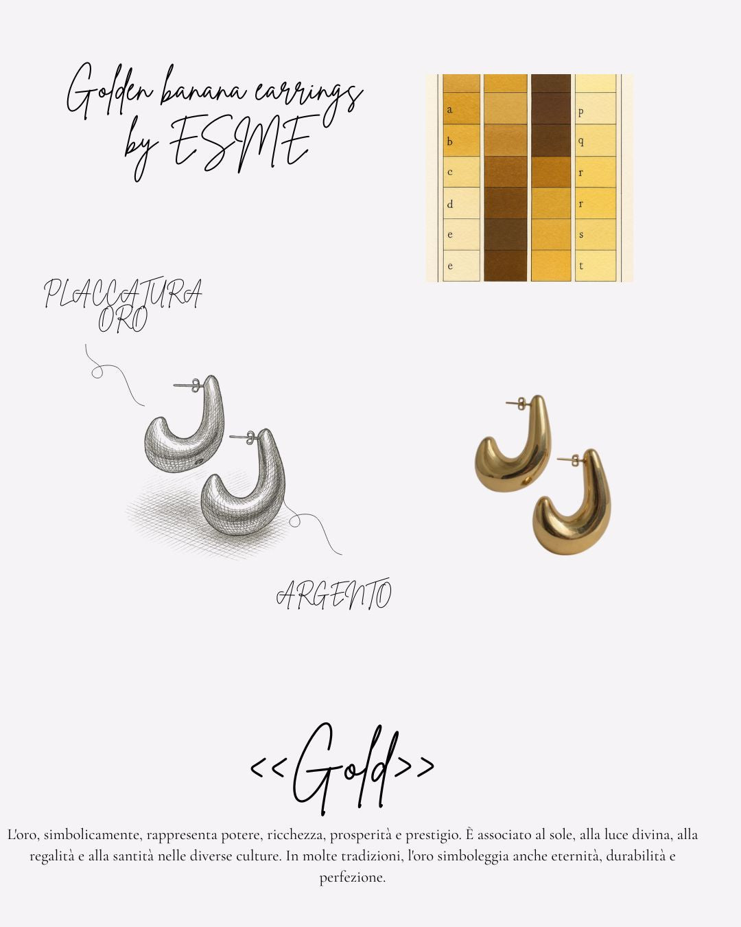 Golden Banana Earrings