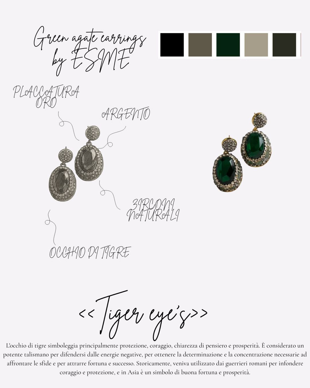 Green Agate Earrings