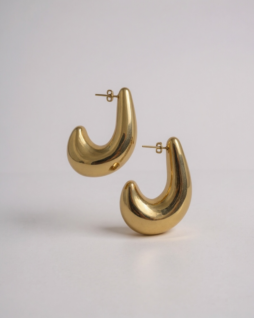 Golden Banana Earrings