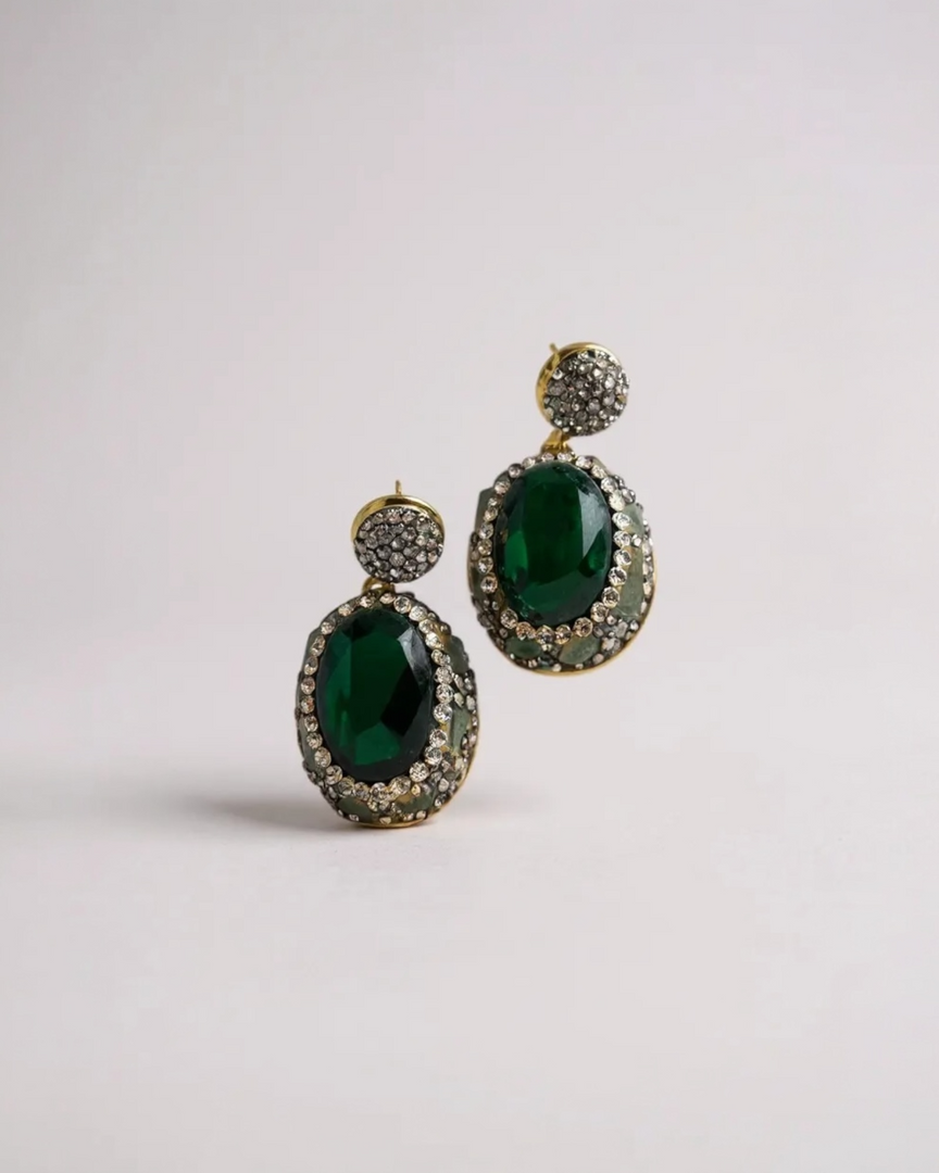 Green Agate Earrings