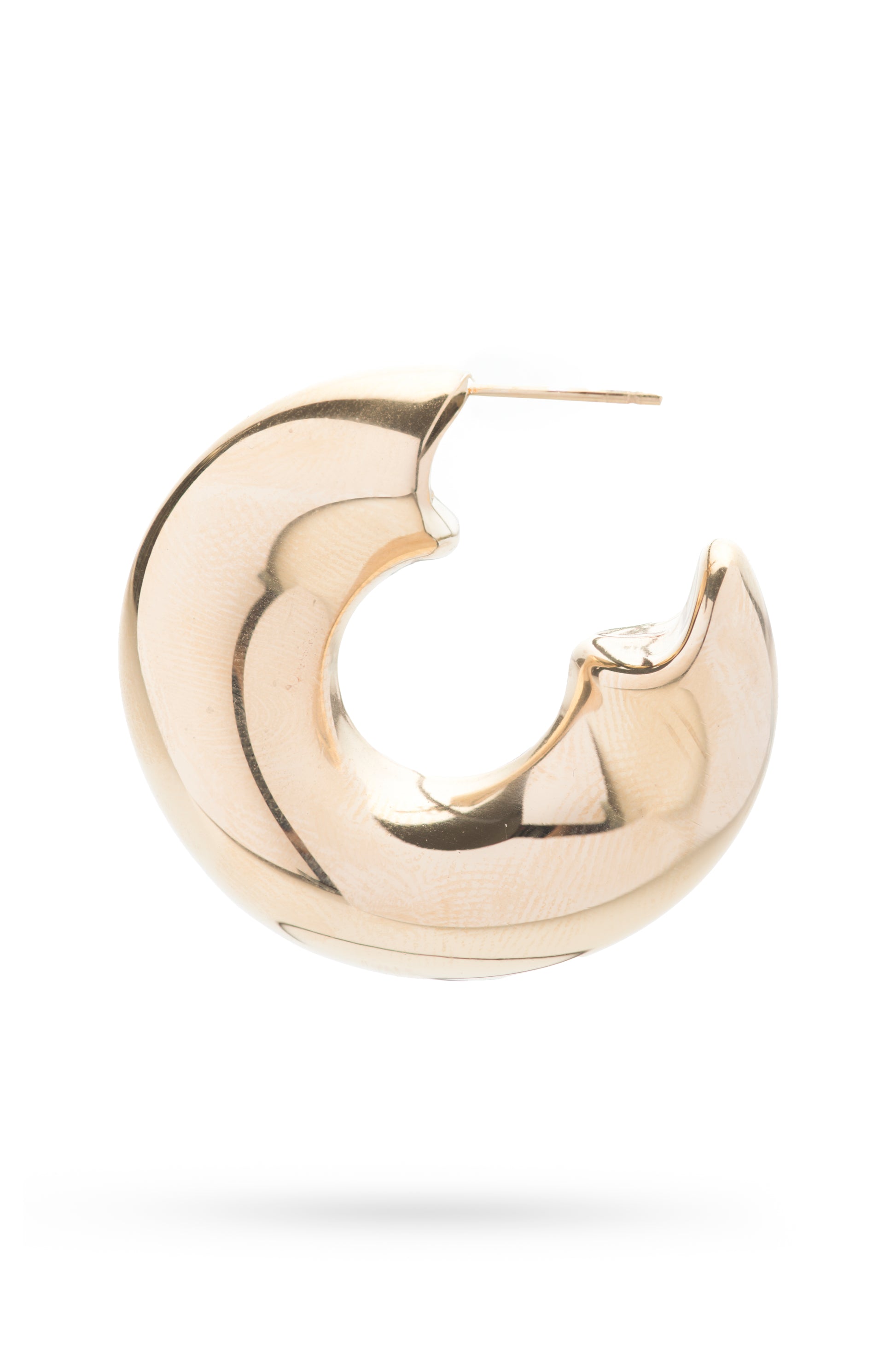 Gold Wave Hoop